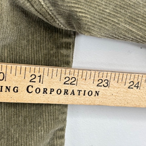 VTG 90s Sag Harbor Corduroy Jacket L Green Chore Coat Fall Retro Gilmore Friends - Picture 7 of 9
